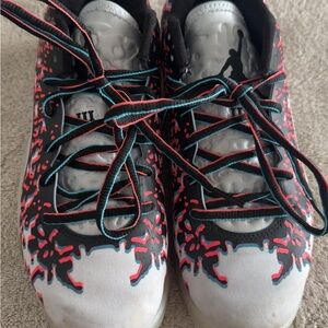 Jordan Kids' Black and Red Sneakers